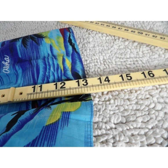 Royal Hawaiian Creations Baby Girls Blue Palm Trees Sunset Aloha Dress Size XL - Picture 4 of 5